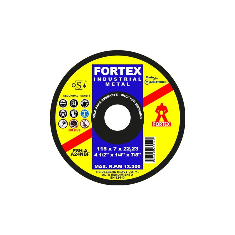 Disco de Pulir Abrasivo de 4-1/2" x 1/4" x 7/8"