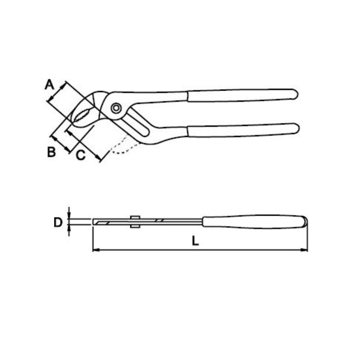 Alicate Curvo/Extensión 10", Ega Master - Tienda Henca