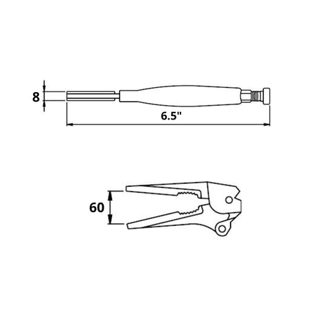 Alicate de Presión 6.5" Tipo Pinza, Ega Master - Tienda Henca