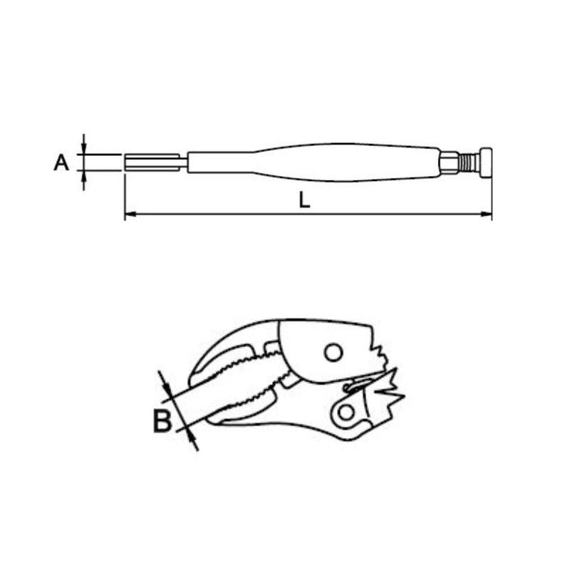 Alicate de Presion 7" Boca Curva, EgaMaster - Tienda Henca