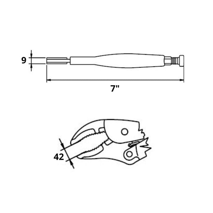 Alicate de Presión de 7" Boca Curva, Ega Master - Tienda Henca