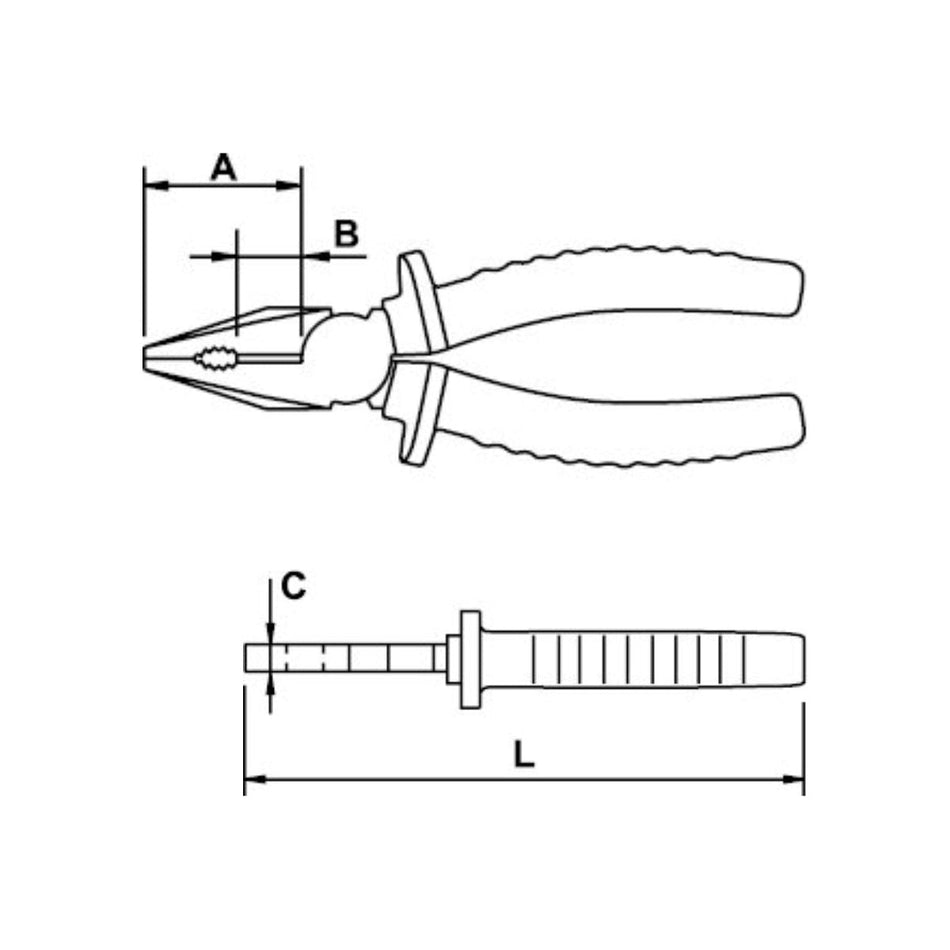 Alicate Eléctrico 200MM para 1000 V y con Recubrimiento en Titacrom, Ega Master - Tienda Henca