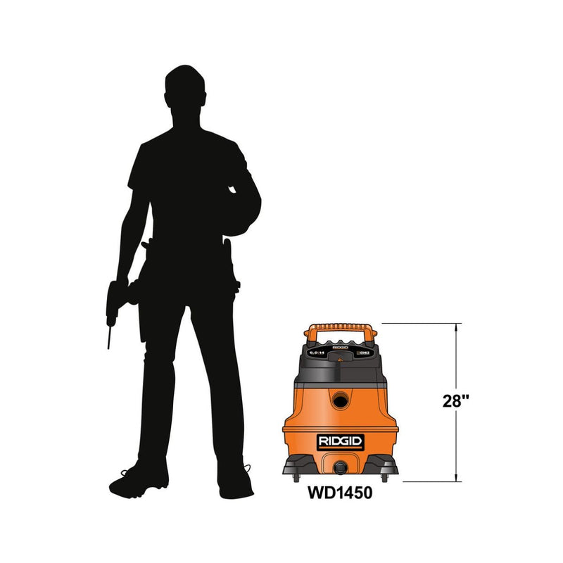 Aspiradora para Sólidos y Líquidos 14 Galones, Ridgid - Tienda Henca