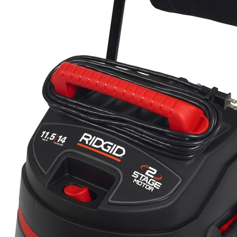Aspiradora para Sólidos y Líquidos de 2 fases y 14 Galones, Ridgid - Tienda Henca