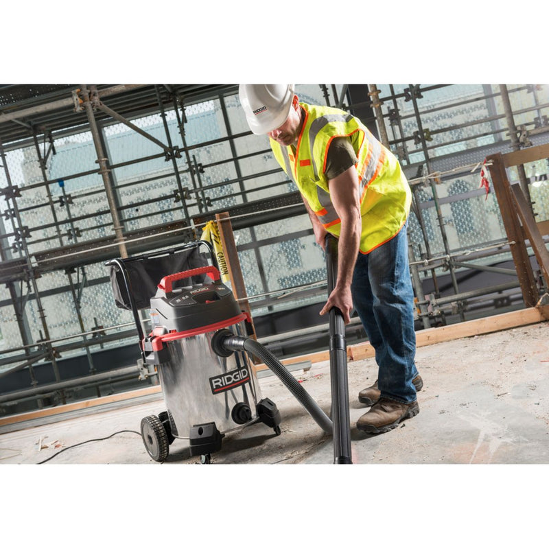 Aspiradora para Sólidos y Líquidos de Acero Inoxidable 16 Galones, Ridgid - Tienda Henca