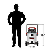 Aspiradora para Sólidos y Líquidos de Acero Inoxidable 16 Galones, Ridgid - Tienda Henca