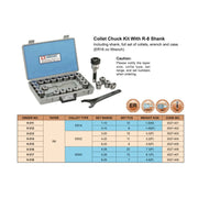 Boquillas para Fresadora en Juego ER16/R8 1 - 10MM de 10 Piezas, Vertex - Tienda Henca