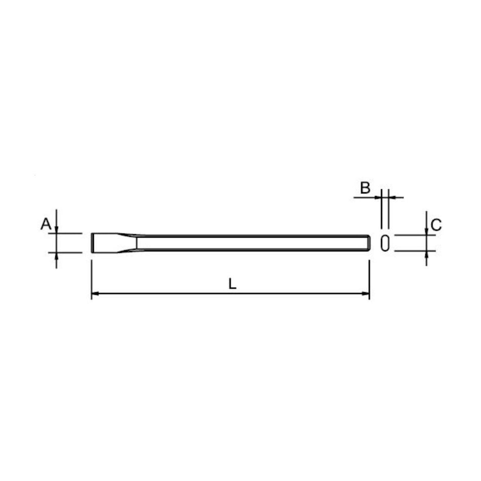 Cincel Plano o Corta Frío 12 x 100 MM, EgaMaster - Tienda Henca
