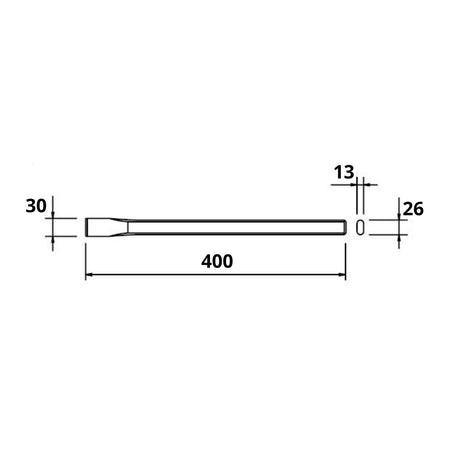 Cincel Plano o Corta Frío 30 x 400 MM, EgaMaster - Tienda Henca