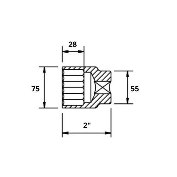 Cubo de Impacto 2" con Entrada 3/4" de 6 Caras, EgaMaster - Tienda Henca