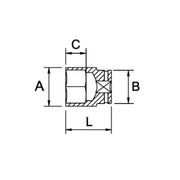 Cubo de Impacto 80MM con Entrada 1" de 6 Caras, EgaMaster - Tienda Henca