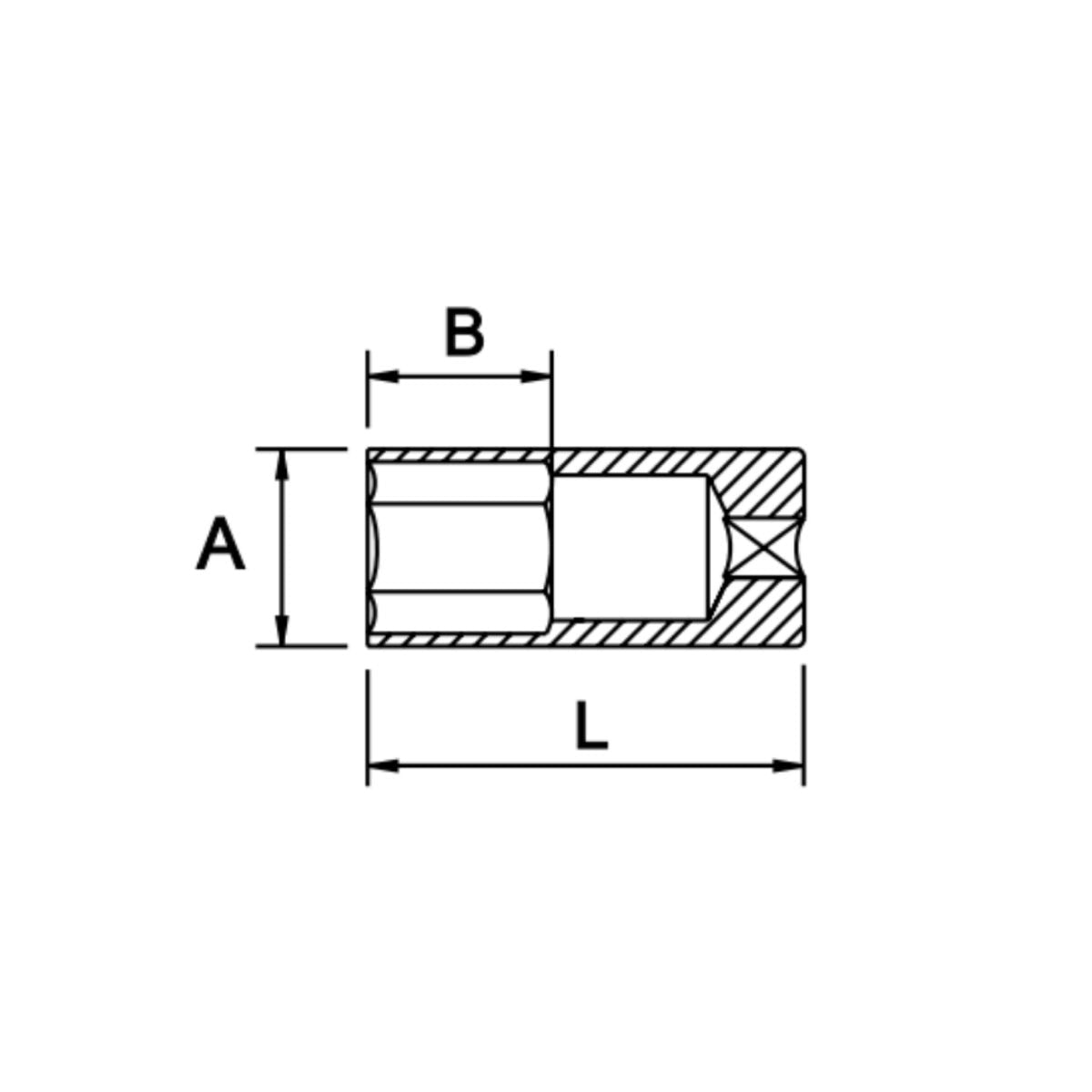 Cubo de Impacto Largo 1-1/4" EGAMASTER | Entrada 3/4" | 6 Caras - Herramientas Especiales Nacionales S.R.L.