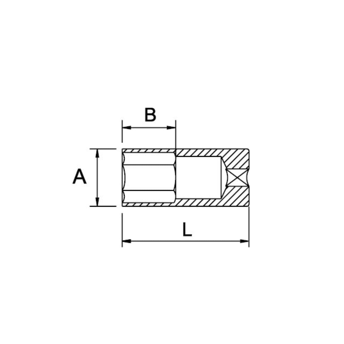 Cubo Mecánico Largo 32MM EGAMASTER | Entrada 3/4"| 6 Caras - Tienda Henca
