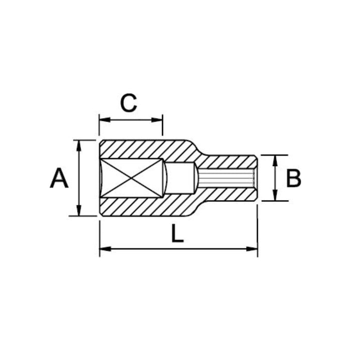 Cubo Torx Hembra E18 Entrada 3/8" Ega Master - Tienda Henca