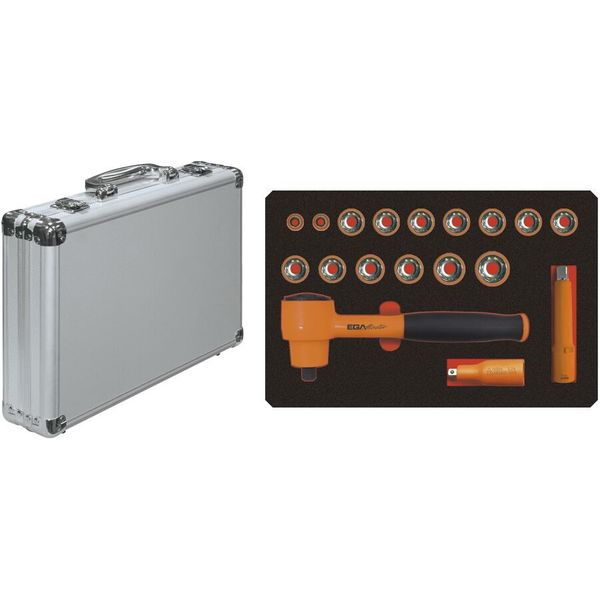 Cubos a 1000 Voltios en Juego M8 a M23 con entrada 1/2" 12 Caras 18 Piezas Ega Master - Tienda Henca