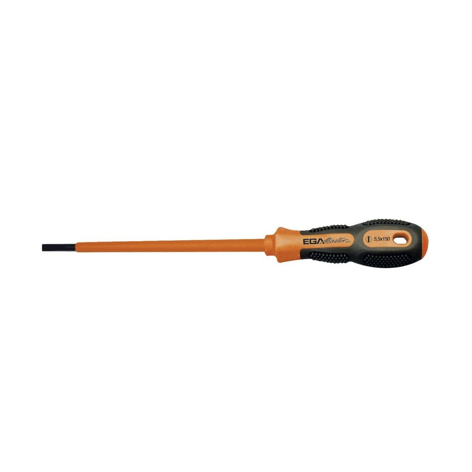 Destornillador Plano #6 x 150 MM con Recubrimiento para 1000 Voltios Ega Master - Tienda Henca