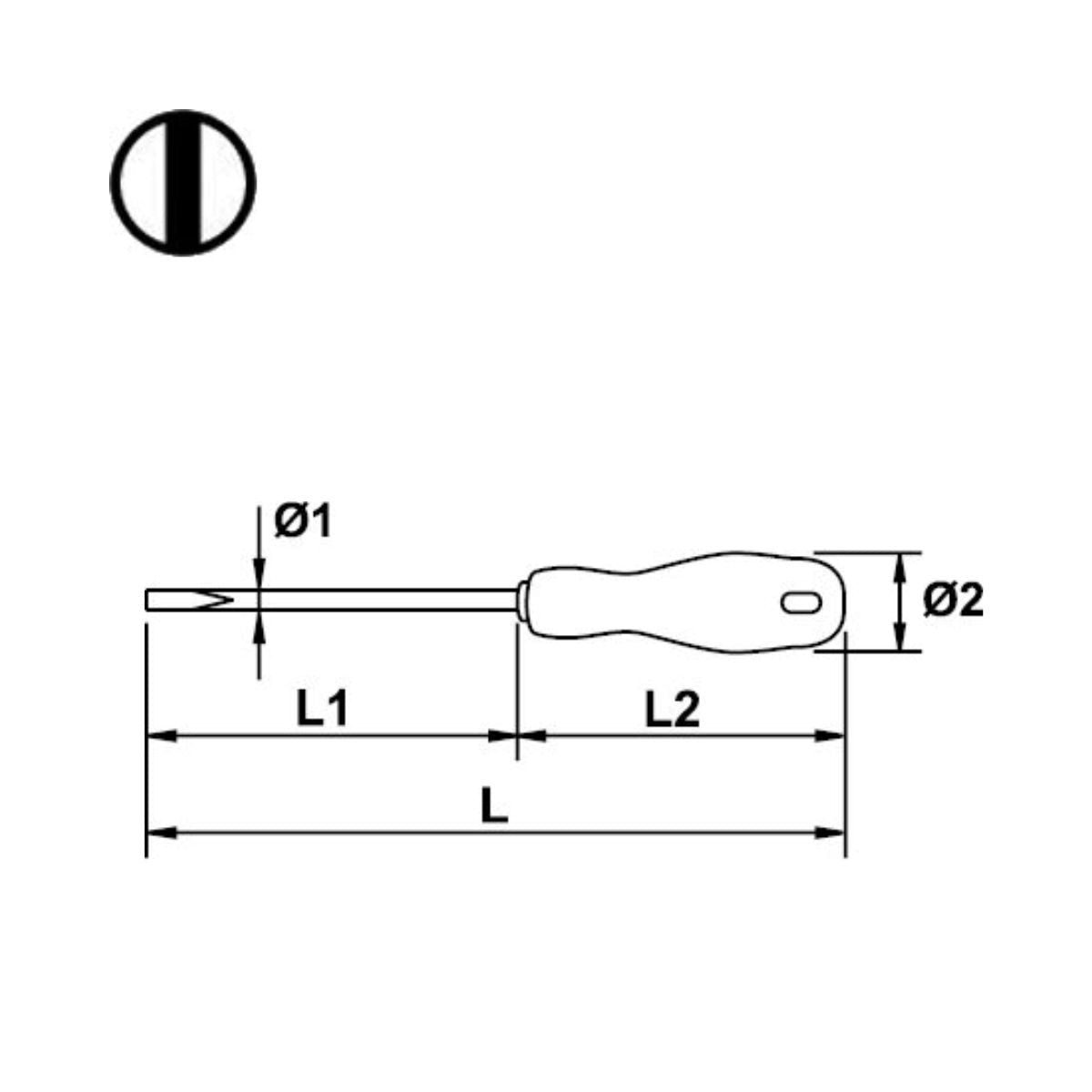Destornillador Plano EGAMASTER | 4x125MM - Herramientas Especiales Nacionales S.R.L.