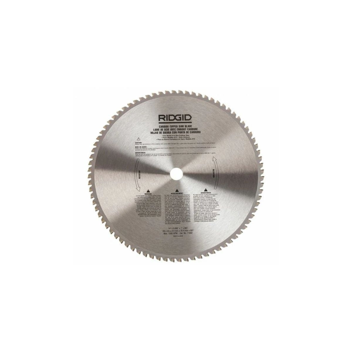 Disco de Corte para Sierra 614 de 14" con 80 Dientes - Tienda Henca