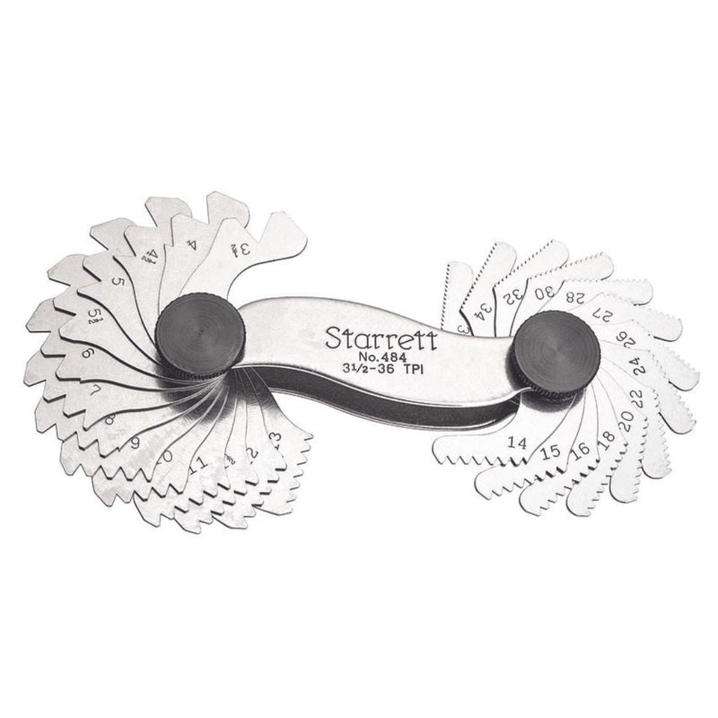 Galga De Rosca En Pulgadas 3.1/2 - 36" 28 Hojas Starrett - Tienda Henca