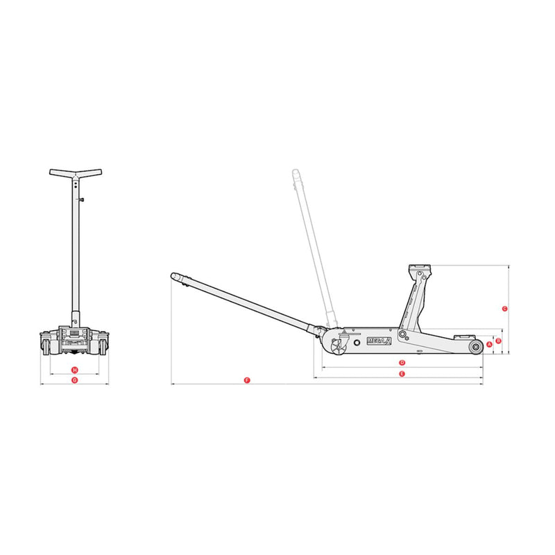 Gato Hidráulico de Garaje Tipo Rana 4 Toneladas, Mega - Tienda Henca