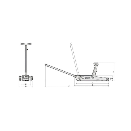 Gato Hidráulico GT2S Tipo Rana MEGA | 2 TON - Herramientas Especiales Nacionales S.R.L.