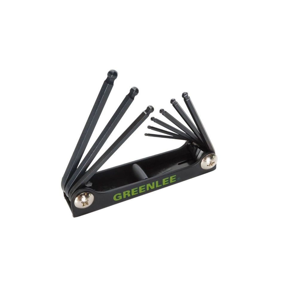 Juego de 9 de Llaves Allen Punta Bola 5/64" - 1/4", Greenlee - Tienda Henca