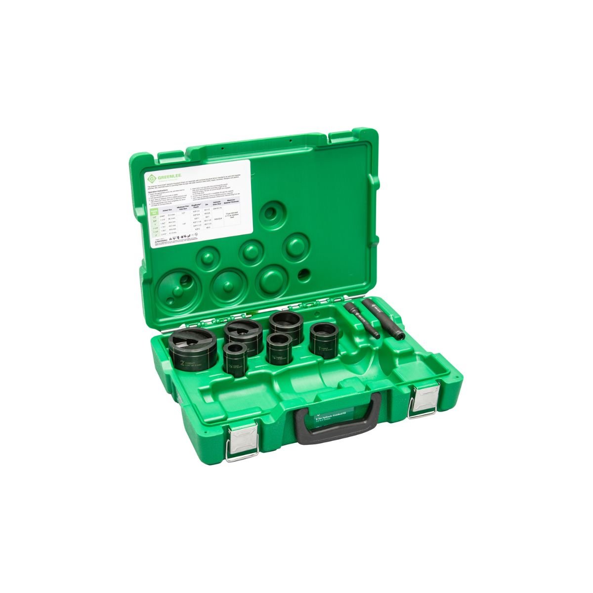 Juego de Sacabocados o Knockouts (Cuchillas y Dados) de 1/2" - 2", Greenlee - Tienda Henca