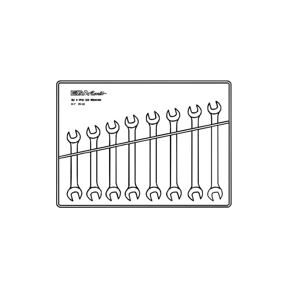 Juego Llaves Fijas Españolas EGAMASTER | 1/4" - 1-1/4" | 10 Pzs. - Herramientas Especiales Nacionales S.R.L.