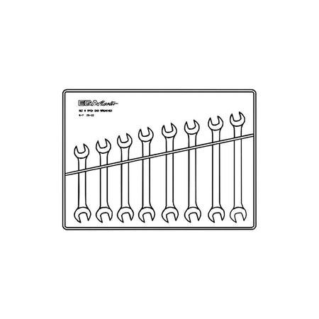 Juego Llaves Fijas Españolas EGAMASTER | 1/4" - 1-1/4" | 10 Pzs. - Herramientas Especiales Nacionales S.R.L.