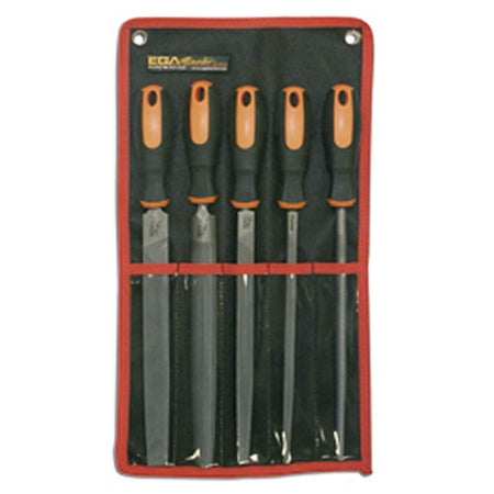 Limas con Mango 10" en Juego de 5 Piezas Grano Grueso Ega Master - Tienda Henca