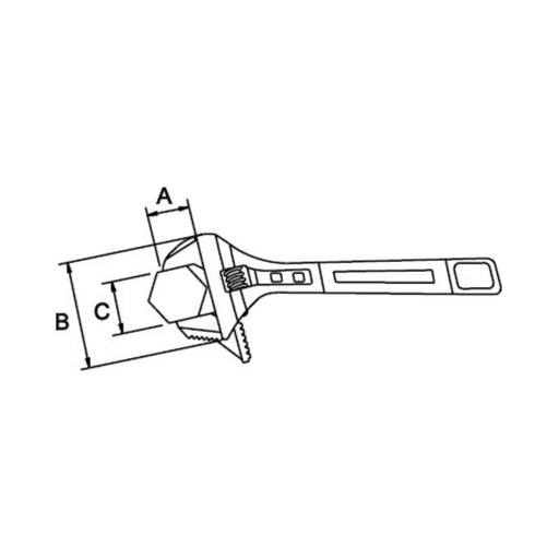 Llave Ajustable con Gran Apertura de 8" - Tienda Henca