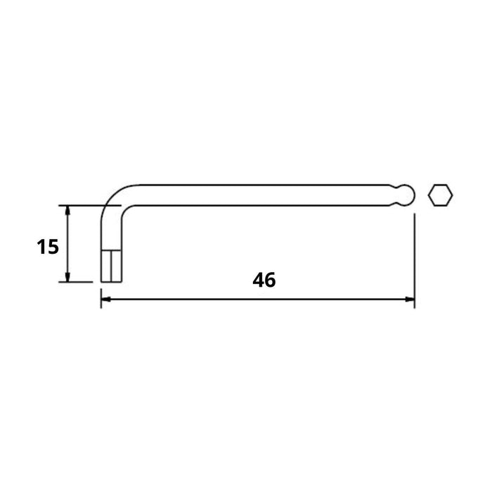 Llave Allen Hexagonal 1/16", EgaMaster - Tienda Henca