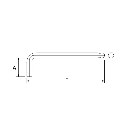 Llave Allen Larga Punta Bola de 3/32" - Tienda Henca