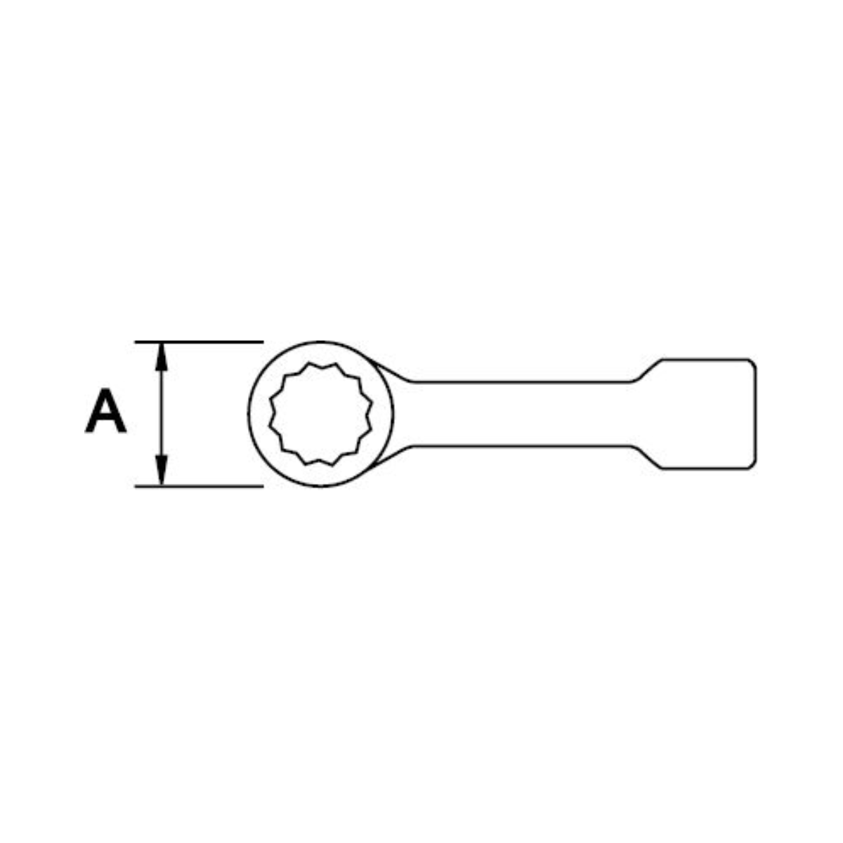 Llave de Golpe Acodada Estriada de 110 MM con 12 Caras - Tienda Henca