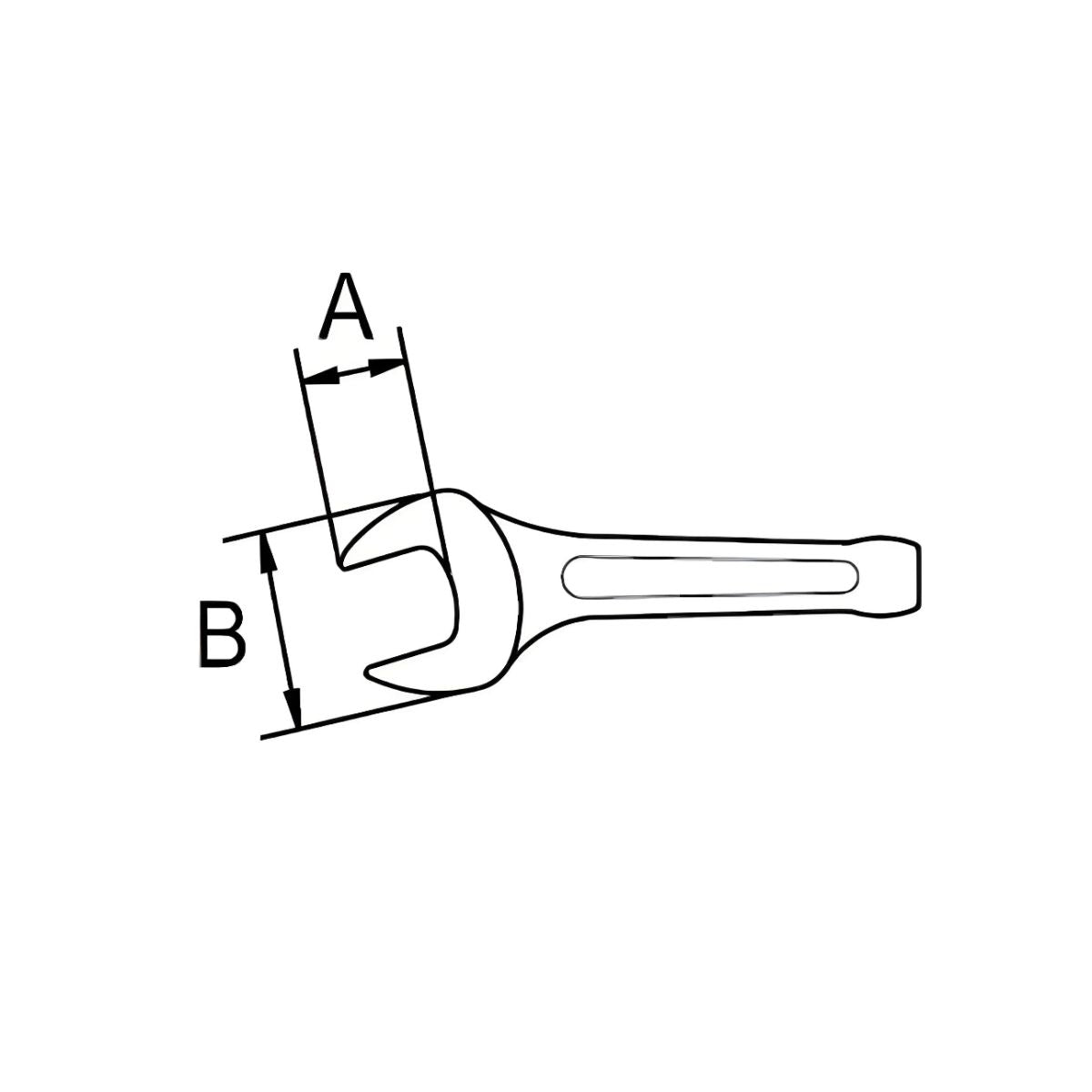Llave de Golpe Fija 41MM con Boca Abierta, EgaMaster - Tienda Henca
