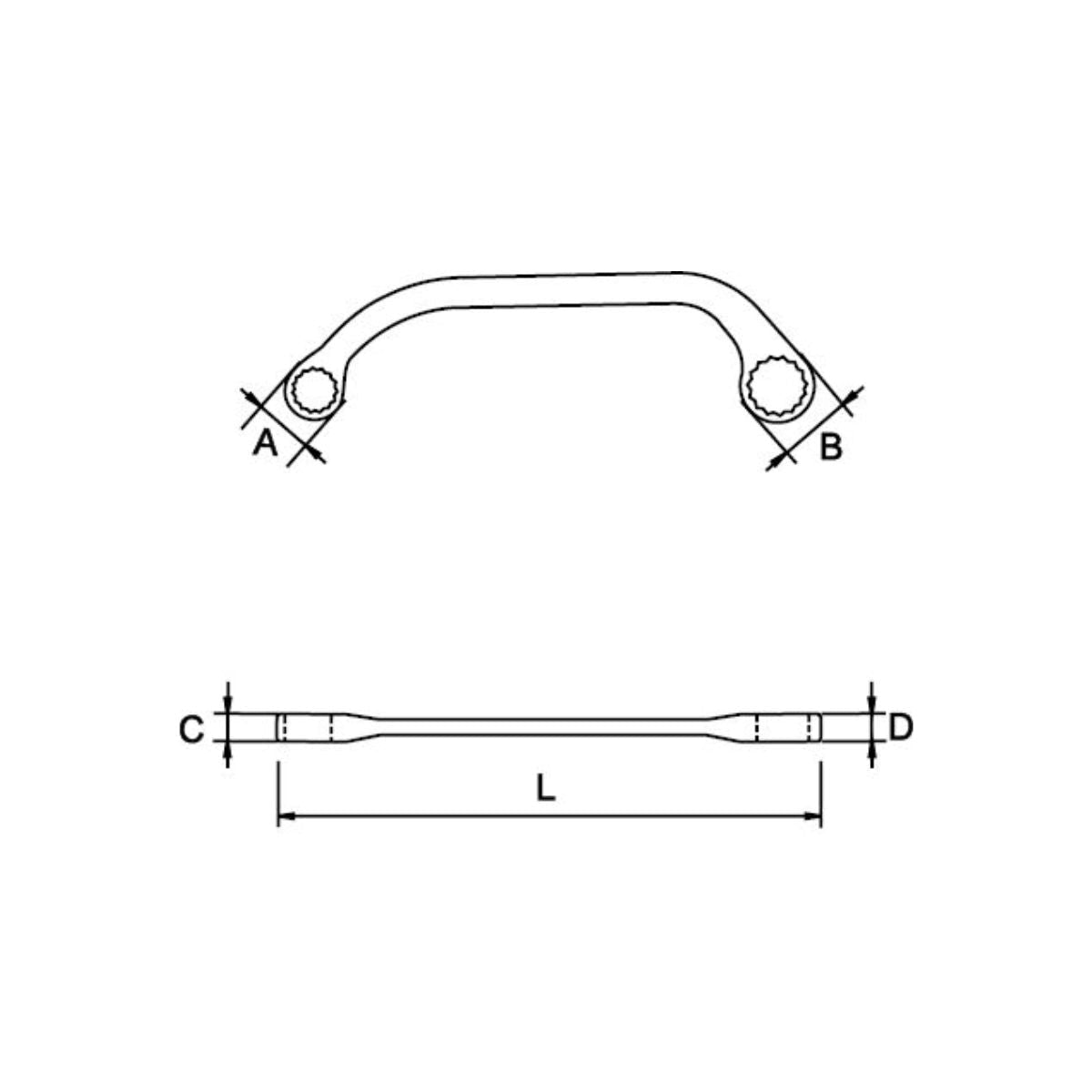 Llave Media Luna Estriada EGAMASTER | 11x13 MM - Herramientas Especiales Nacionales S.R.L.
