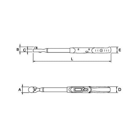 Llave Torque Digital EGAMASTER Cabeza 3/8" | 6.8 - 135 Nm (5-100 Lb.Ft) - Herramientas Especiales Nacionales S.R.L.