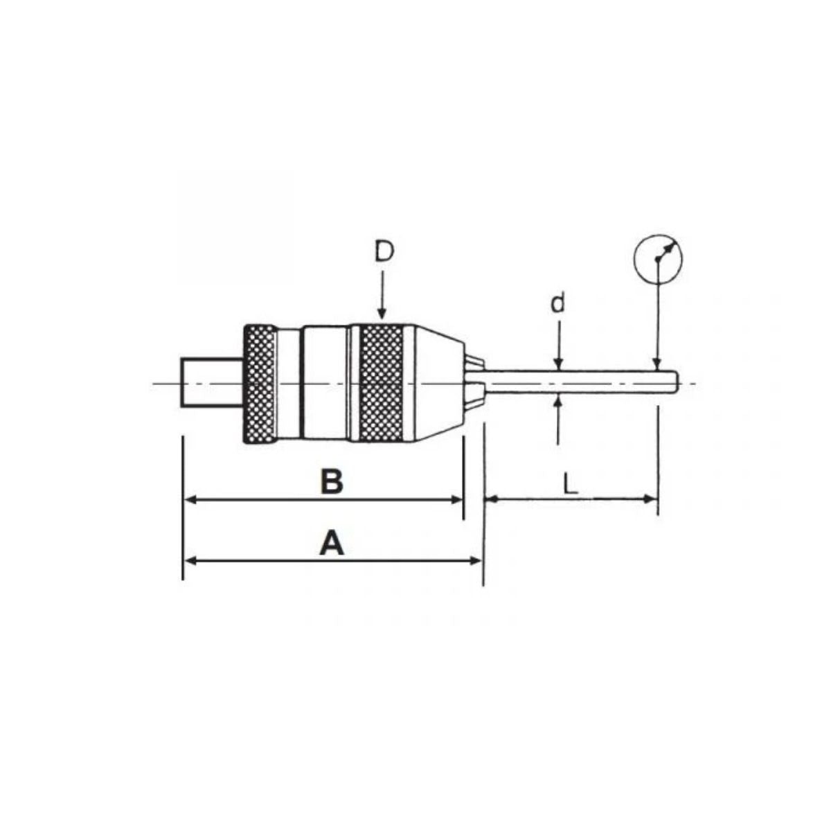 Mandril Sin Llave con Cono NT30 0 - 1/2", Vertex - Tienda Henca
