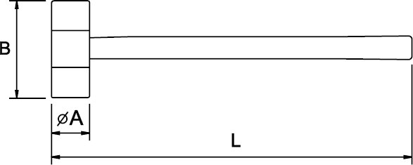 Martillo con Puntas de Goma y Nylon M30.00 con Mango de Madera, Ega Master - Tienda Henca
