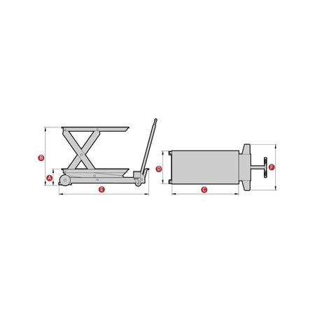 Mesa Elevadora de 1500 KGS, 500x1020 MM, Mega - Tienda Henca