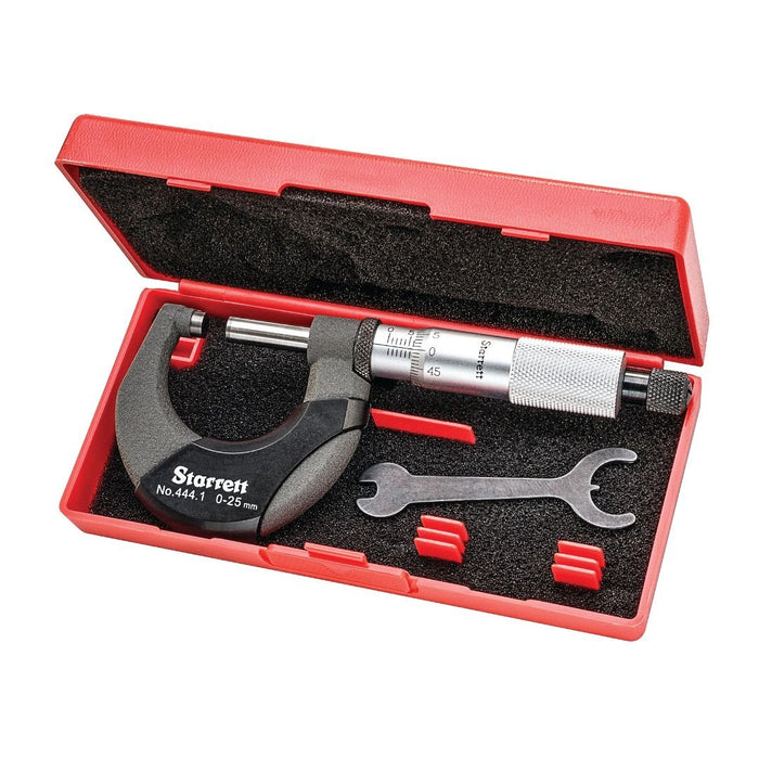 Micrómetro Exterior 0 - 25MM 0.01MM, Starrett - Tienda Henca