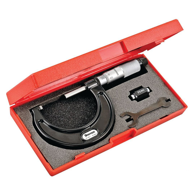 Micrómetro Exterior 25 - 50MM 0.01MM Starrett - Tienda Henca