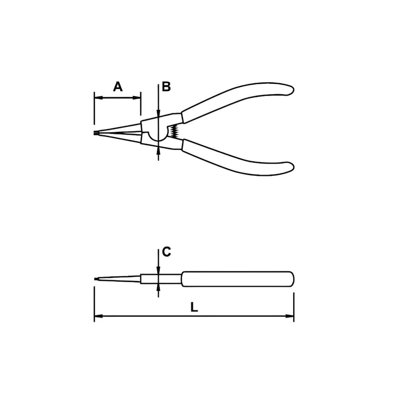 Pinza Recta de 7" para Sacar Candado Exterior 19 - 60MM, EgaMaster - Tienda Henca