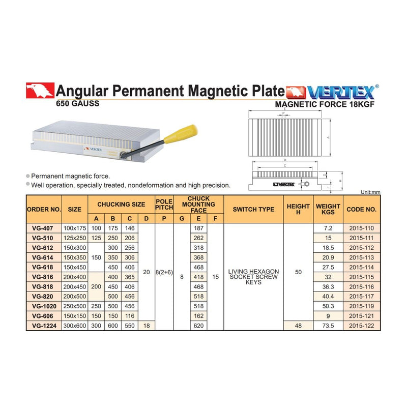 Plato Magnético Cuadrado 6"x12", Vertex - Tienda Henca