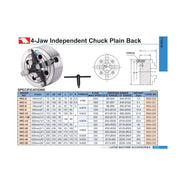 Plato para Torno de 4 Mordazas Autocentrante 14", Vertex - Tienda Henca