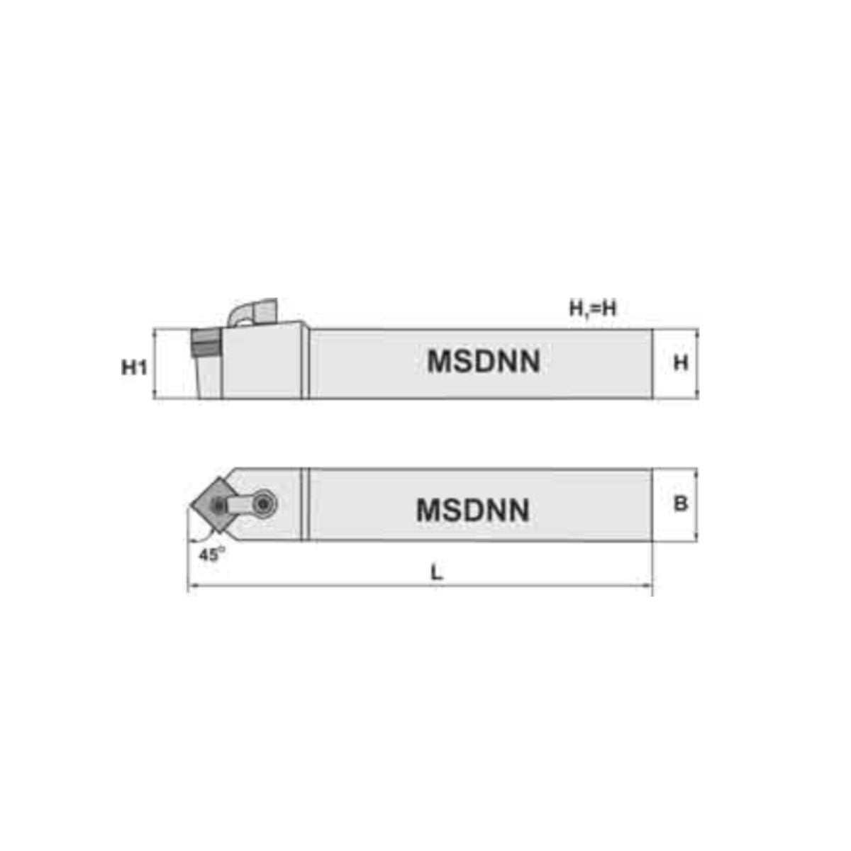 Porta Cuchilla para Torno Recto | 1" | MSDNN - Herramientas Especiales Nacionales S.R.L.