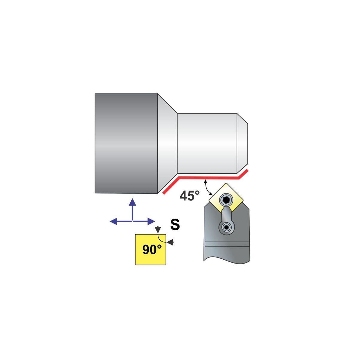 Porta Cuchilla para Torno Recto | 1" | MSDNN - Herramientas Especiales Nacionales S.R.L.