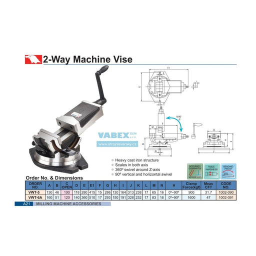 Prensa de Doble Ángulo 6" con Base Giratoria, Vertex - Tienda Henca