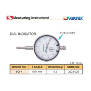 Reloj Comparador 0.01MM 0 - 10", Vertex - Tienda Henca