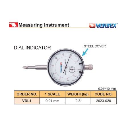 Reloj Comparador 0.01MM 0 - 10", Vertex - Tienda Henca